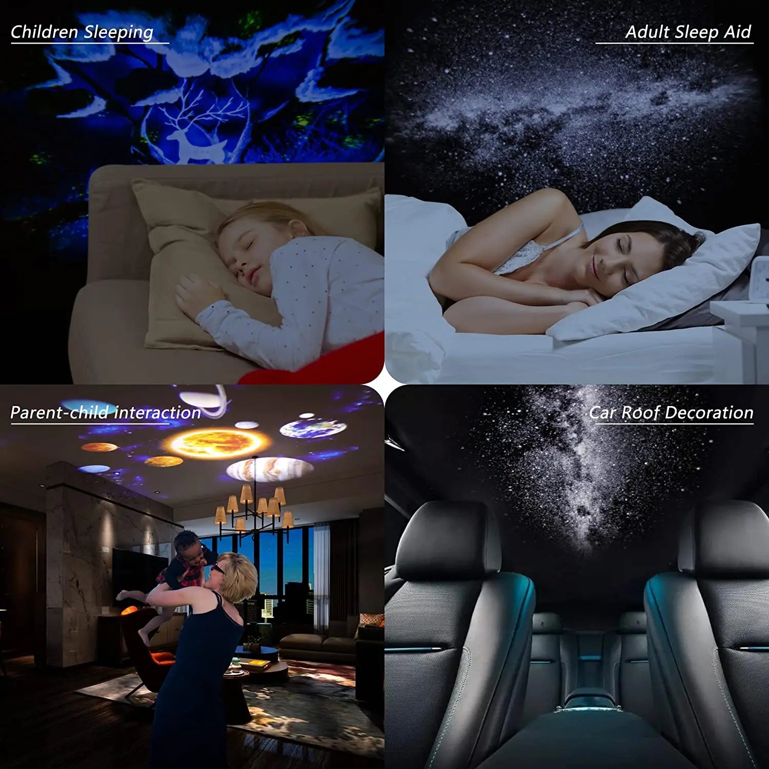 Proyector de galaxias con luz nocturna, proyector de cielo estrellado, lámpara de planetario giratoria de 360° para dormitorios, regalo de decoración de habitaciones y fiestas