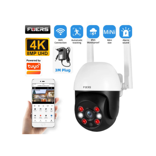 Cámara IP Fuers de 5MP, 8MP y 10MP para exteriores, seguridad del hogar, compatible con Tuya Smart Auto Tracking, detección de personas y video vigilancia WIFI.