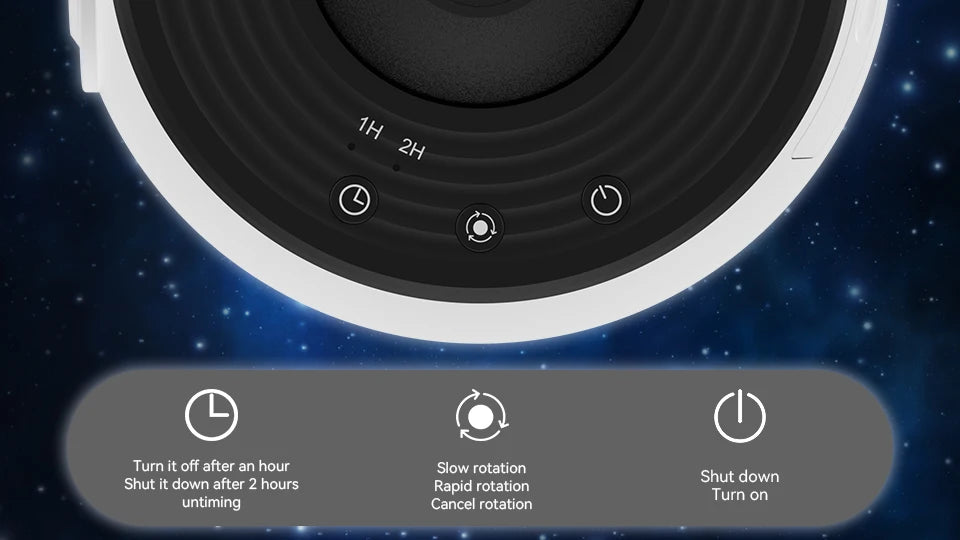 Proyector de galaxias con luz nocturna, proyector de cielo estrellado, lámpara de planetario giratoria de 360° para dormitorios, regalo de decoración de habitaciones y fiestas
