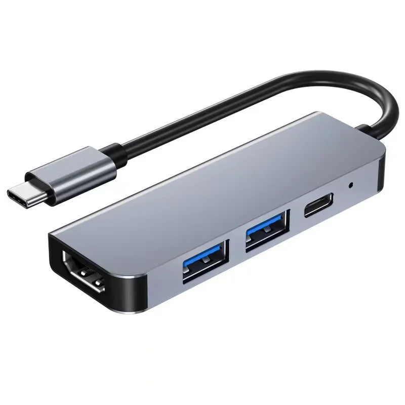 HUB multifunción 11 en 1 USB C Adaptador multipuerto HDTV 4K 30Hz 4 Hub USB 3.0 AUX de 3,5 mm Estación de acoplamiento de 11 puertos para divisor de portátil
