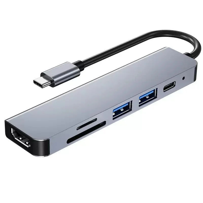 HUB multifunción 11 en 1 USB C Adaptador multipuerto HDTV 4K 30Hz 4 Hub USB 3.0 AUX de 3,5 mm Estación de acoplamiento de 11 puertos para divisor de portátil