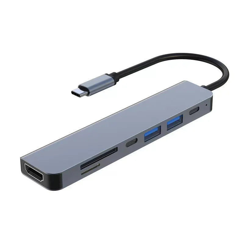 HUB multifunción 11 en 1 USB C Adaptador multipuerto HDTV 4K 30Hz 4 Hub USB 3.0 AUX de 3,5 mm Estación de acoplamiento de 11 puertos para divisor de portátil