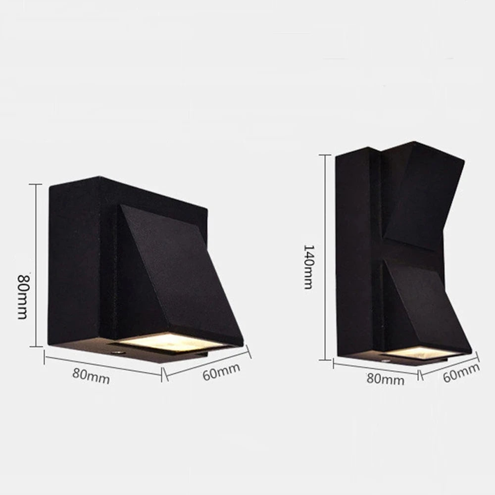 Lámpara de pared Led de 5/10 W de potencia, Impermeable para exteriores; aplique de pared ideal para balcones y jardines; iluminación decorativa (AC110V/220V).