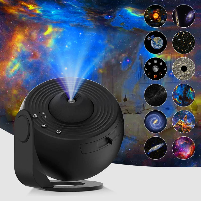 Proyector de galaxias con luz nocturna, proyector de cielo estrellado, lámpara de planetario giratoria de 360° para dormitorios, regalo de decoración de habitaciones y fiestas