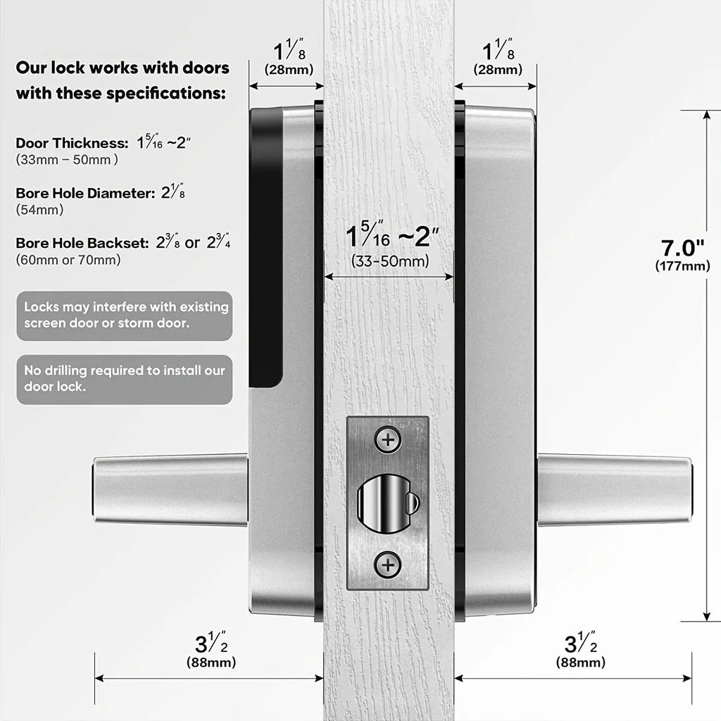 Cerradura inteligente con huella dactilar, control remoto mediante aplicación, sin llave, WIFI, pantalla táctil digital, NFC, IP67, resistente al agua, con 2 tarjetas IC.