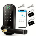Cerradura inteligente con huella dactilar, control remoto mediante aplicación, sin llave, WIFI, pantalla táctil digital, NFC, IP67, resistente al agua, con 2 tarjetas IC.