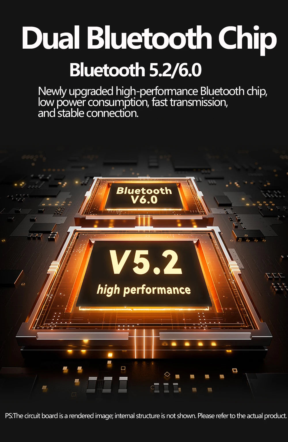 Receptor y transmisor de audio Bluetooth 6.0/5.2 Tebe OLCD con AAC, aptX-LL/AD/HD, entrada auxiliar de 3,5 mm y óptica; reproductor estéreo inalámbrico y  memoria USB