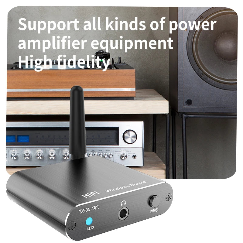 Adaptador de audio estéreo HiFi inalámbrico CSR con Bluetooth 5.2 y AptX-HD; compatible con conexiones coaxial y de fibra óptica, y AptX-LL; para auriculares, televisores y amplificadores.