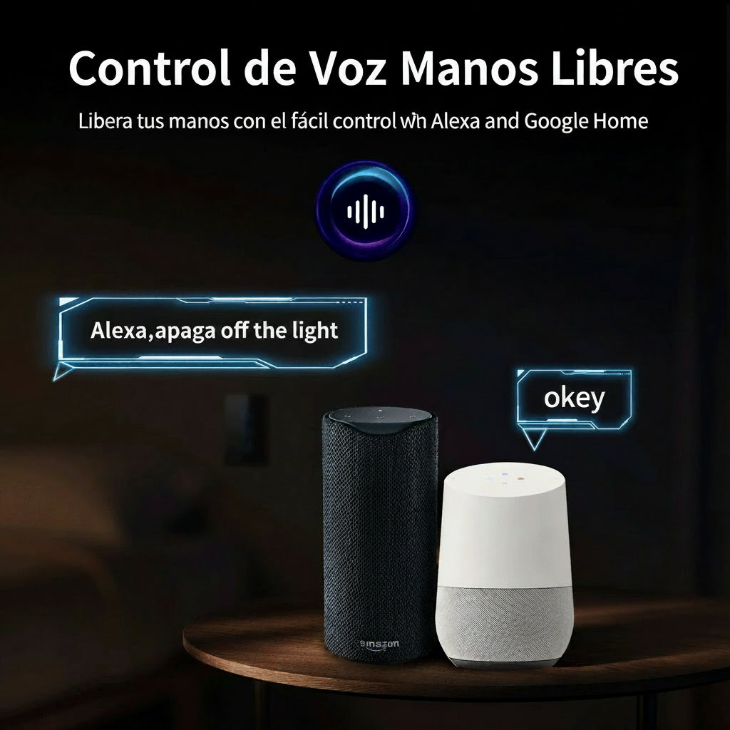 Interruptor Wifi y Zigbee TNCE Tuya US, 1/2/3 interruptores, botón de pared para control de luz LED sin neutro/cable, control por voz inteligente con Alexa y Google Home.