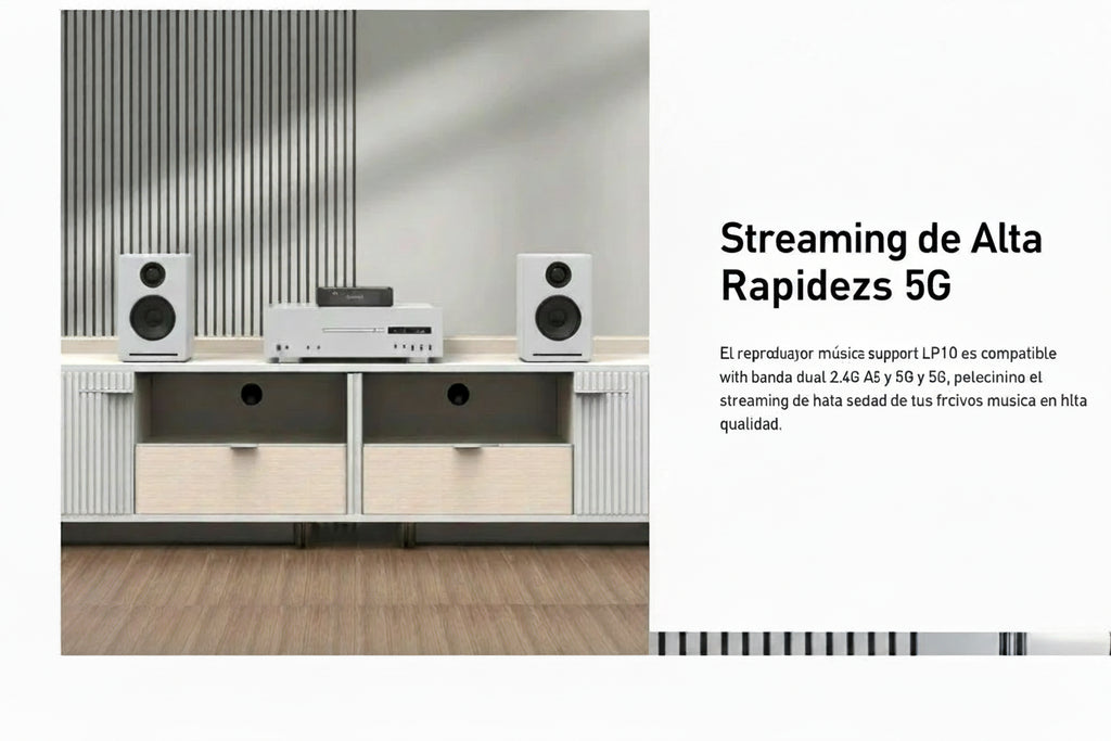 Reproductor de audio inalámbrico Arylic LP10 AirPlay 2 | Spotify Connect /Google Cast,/TIDAL | Preamplificador Bluetooth WiFi con USB y entrada óptica