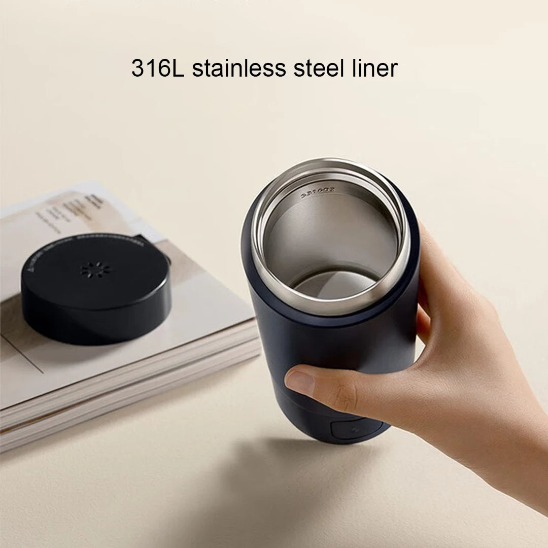 Hervidor eléctrico portátil original XIAOMI Mijia con 2 vasos térmicos, calentamiento rápido de agua, 350 ml, control inteligente de temperatura, aislamiento térmico, ideal para viajes.