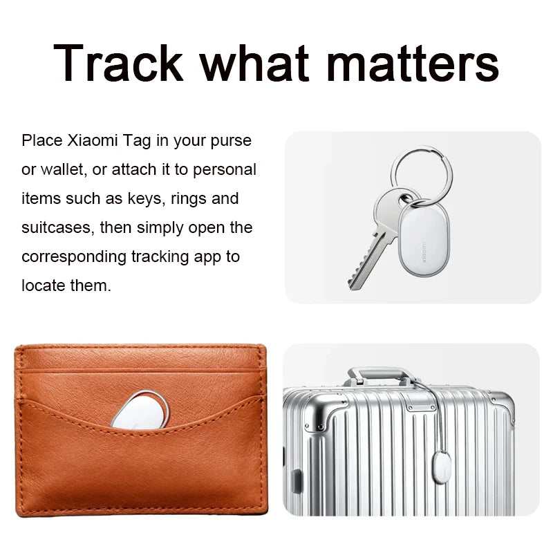 Localizador inteligente Xiaomi Tag Tracker, dispositivo anti pérdida, versión global, compatible con Apple Find My y Google Android Find Hub, Bluetooth 5.4.